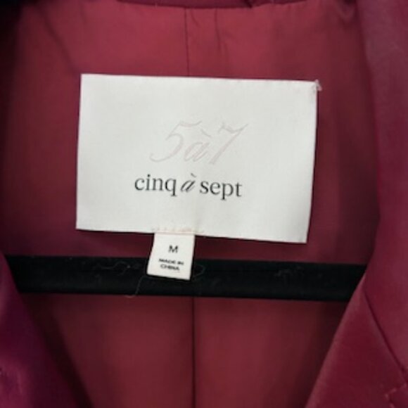 Cinq a Sept Zoe Embossed Faux Leather Moto Jacket - Picture 4 of 4